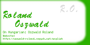 roland oszwald business card